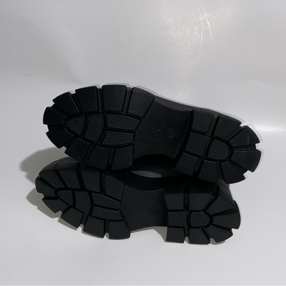 Jeffrey Campbell Chelsea Platform Lug Sole Rain Boot Black Womens 8 9 10 NEW - Picture 5 of 13